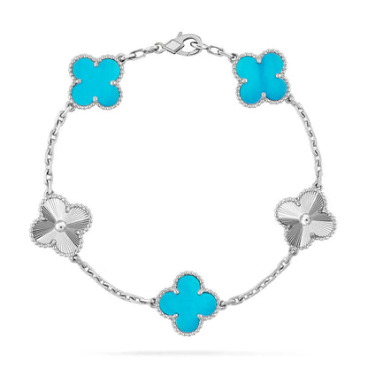 [Revel Jewelry] CLOVER 5 MOTIF TURQUOISE BRACELET COLLECTION