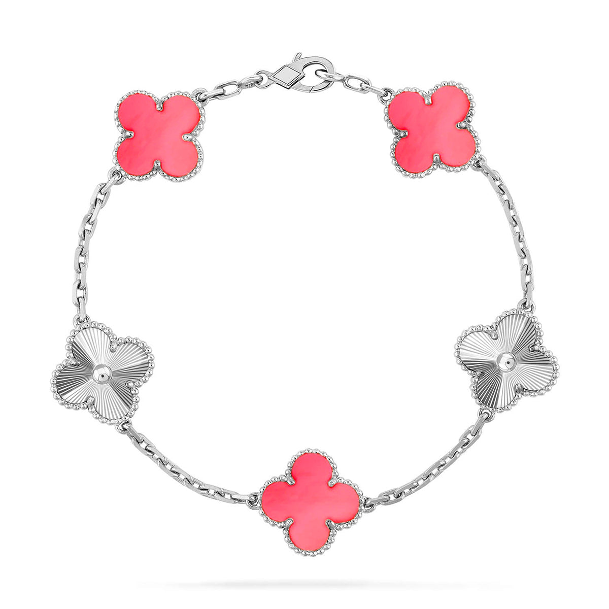 [Revel Jewelry] CLOVER 5 MOTIFS  PINK MOP BRACELET COLLECTION