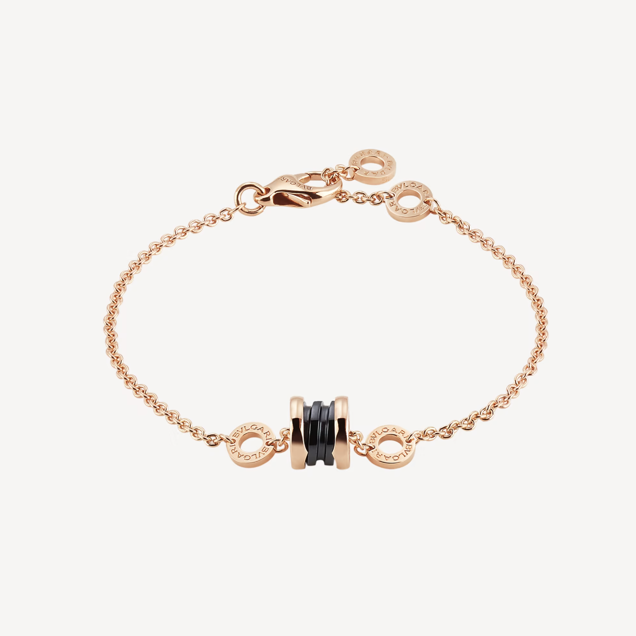 [Revel]ZERO 1 SOFT PINK GOLD AND BLACK CERAMIC BRACELET