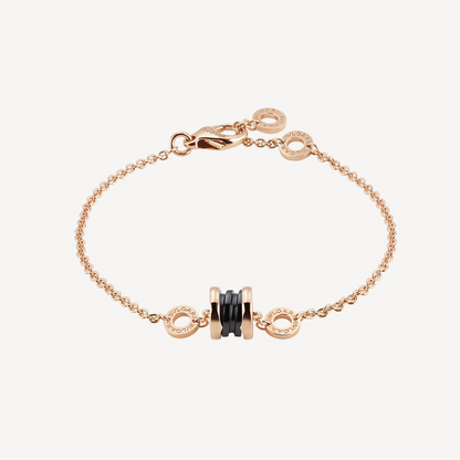 [Revel]ZERO 1 SOFT PINK GOLD AND BLACK CERAMIC BRACELET