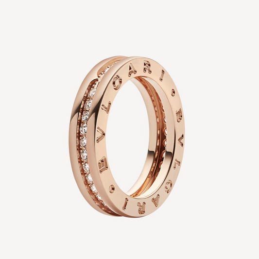 [Revel]ZERO 1 ONE-BAND PAVED DIAMONDS ON THE SPIRAL RING