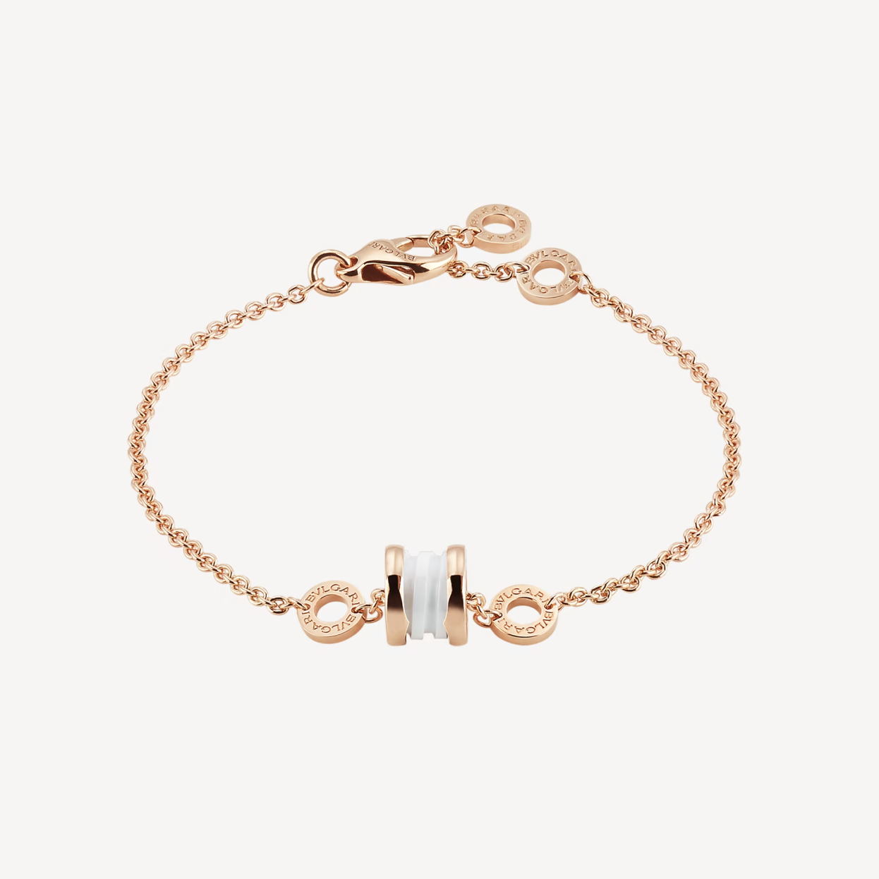 [Revel]ZERO 1 SOFT PINK GOLD AND WHITE CERAMIC BRACELET