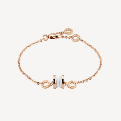 [Revel]ZERO 1 SOFT PINK GOLD AND WHITE CERAMIC BRACELET
