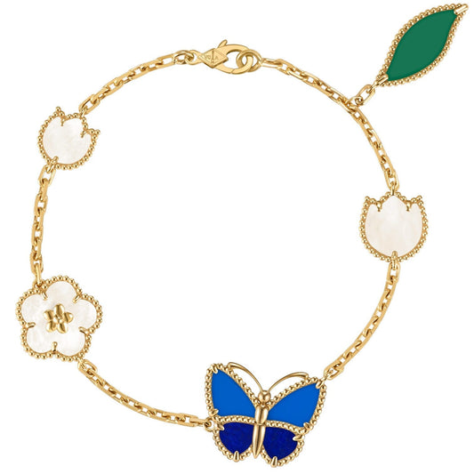 [Revel  Jewelry]LUCKY SPRING BUTTERFLY 5 MOTIF BRACELET