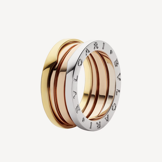 [Revel]ZERO 1 THREE-BAND ROSE WHITE AND YELLOW RING