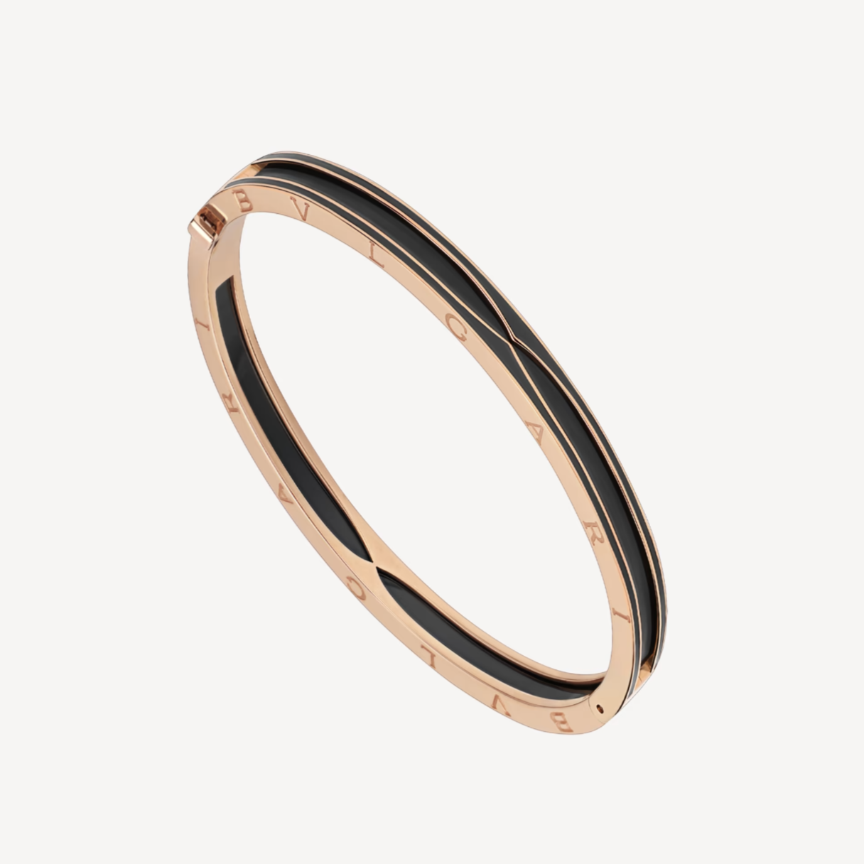 [Revel]ZERO 1 PINK GOLD WITH MATTE BLACK CERAMIC BRACELET