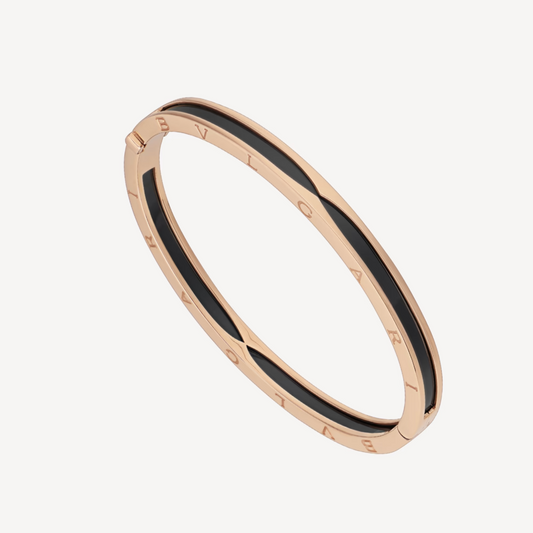 [Revel]ZERO 1 PINK GOLD WITH BLACK CERAMIC BRACELET