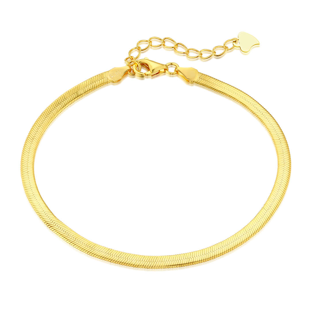 [Revel Jewelry]Flat Snake Bone Chain Blade Necklace