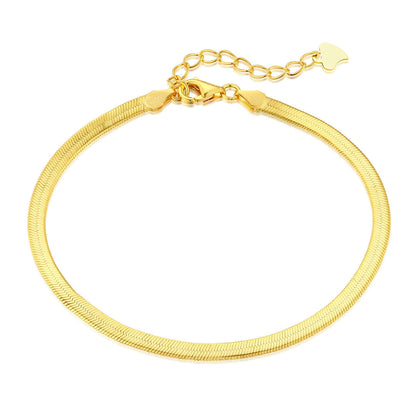 [Revel Jewelry]Flat Snake Bone Chain Blade Necklace