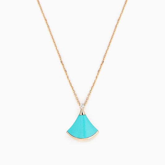 [Revel]DREAM NECKLACE TURQUOISE PINK GOLD