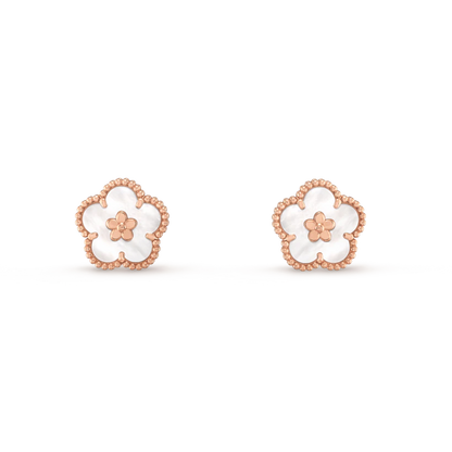 [Revel Jewelry]LUCKY PINK GOLD WHITE MOP EARRINGS