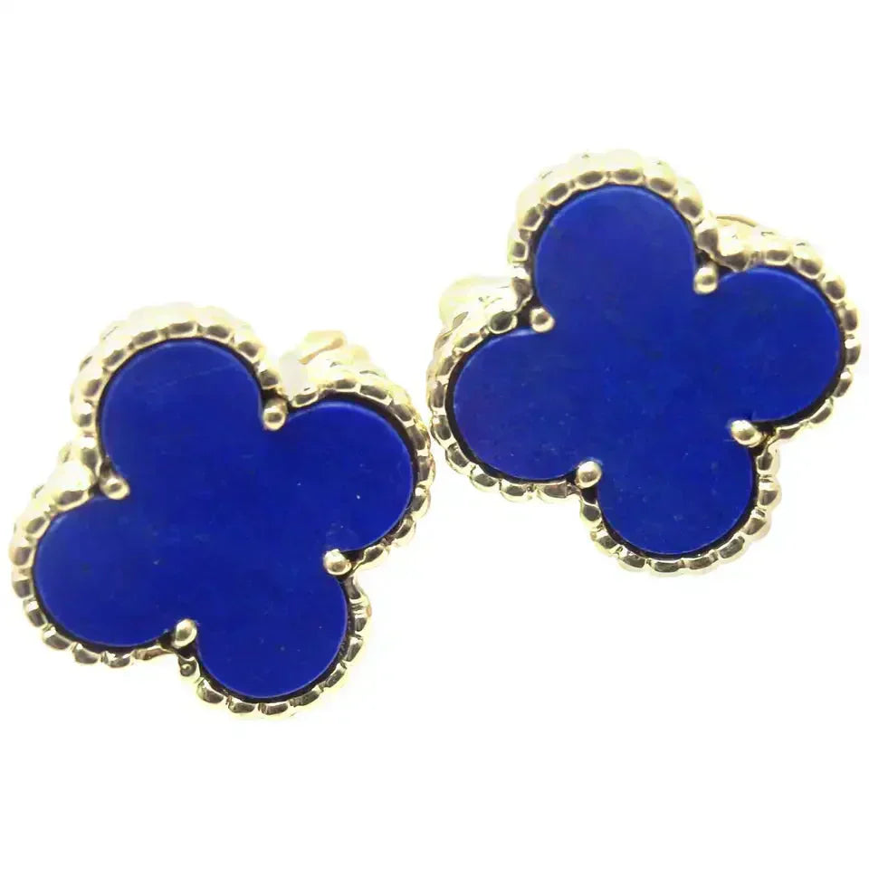 [Revel Jewelry]CLOVER MINI 9.5MM ブルーアゲート イヤリング