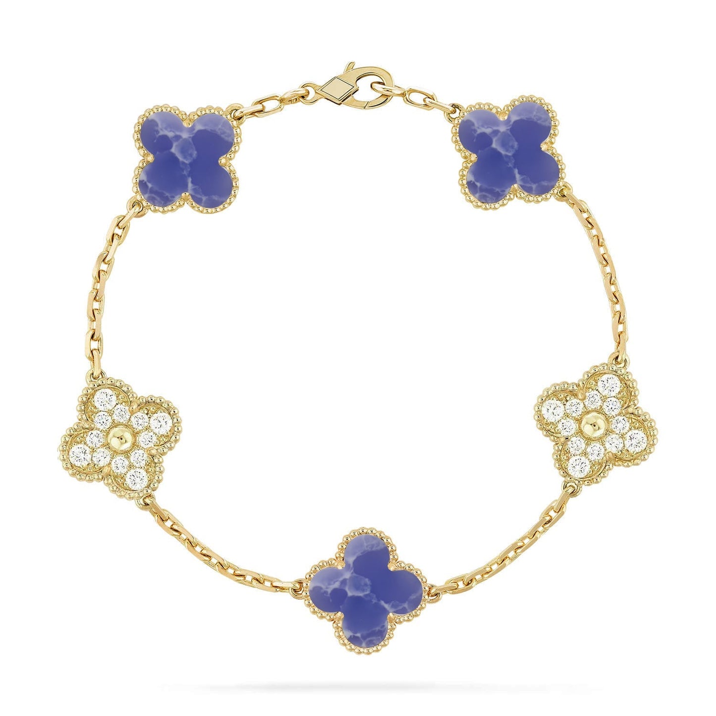 [Revel Jewelry]CLOVER 5 MOTIF BLUE VEINS BRACELET COLLECTION