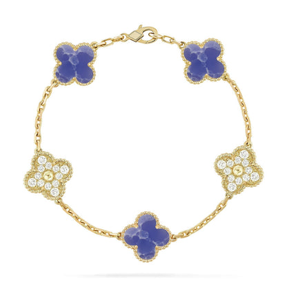 [Revel Jewelry]CLOVER 5 MOTIF BLUE VEINS BRACELET COLLECTION