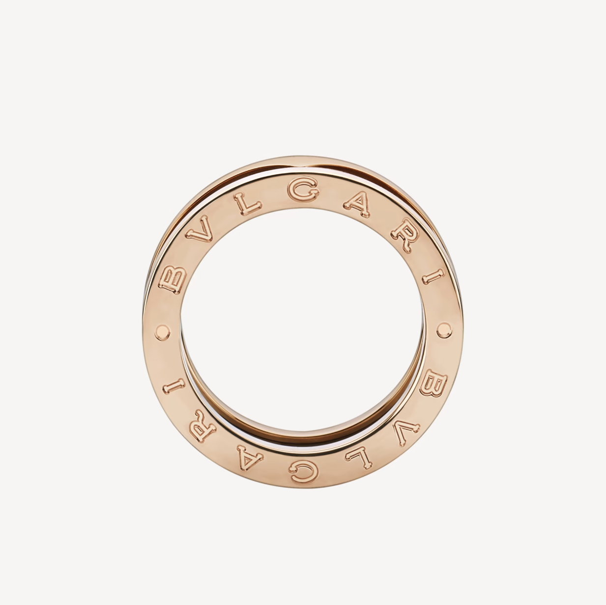 [Revel]ZERO 1 TWO-BAND LOOPS AND BLACK CERAMIC PINK GOLD RING