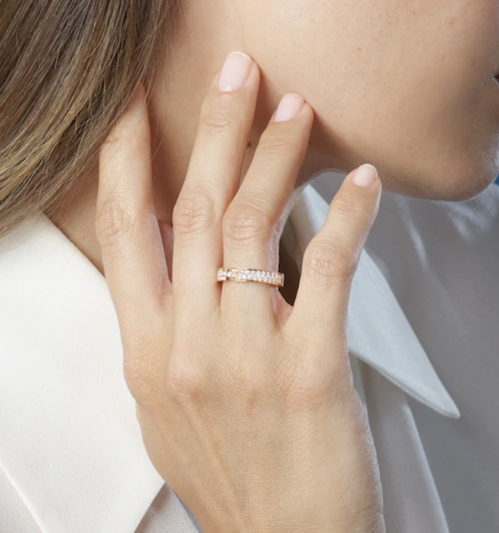 [Revel Jewelry]ALLIANCE LIENS VIDENCE PAVED DIAMOND 4MM RING