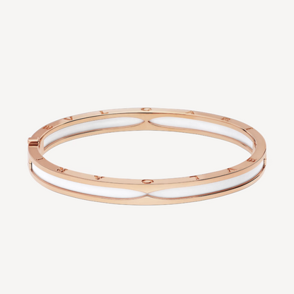 [Revel]ZERO 1 PINK GOLD WITH WHITE CERAMIC BRACELET