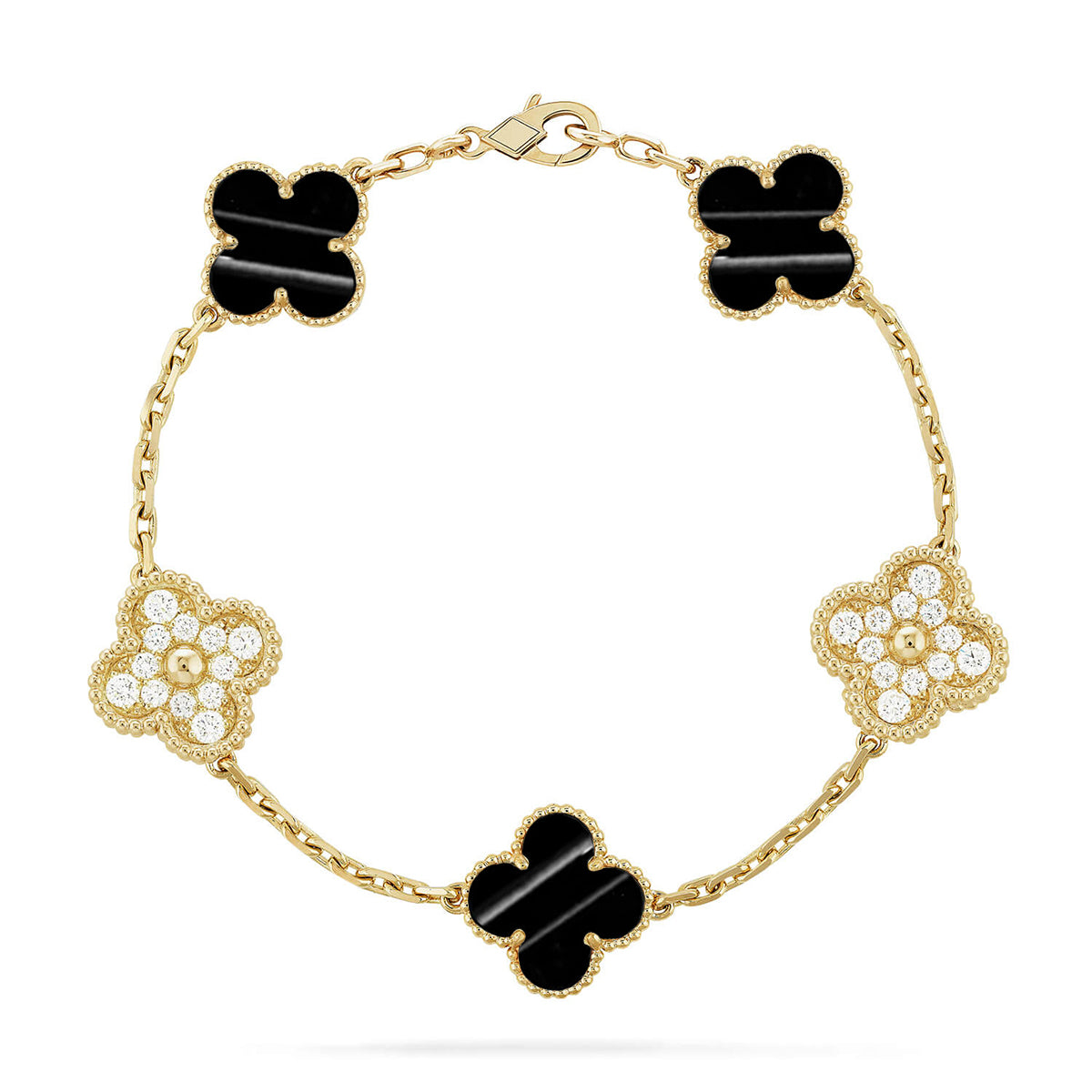 [Revel Jewelry] CLOVER 5 MOTIF PULSAR STONE BRACELET COLLECTION