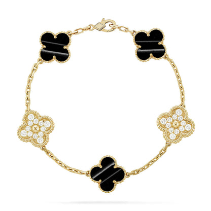 [Revel Jewelry] CLOVER 5 MOTIF PULSAR STONE BRACELET COLLECTION