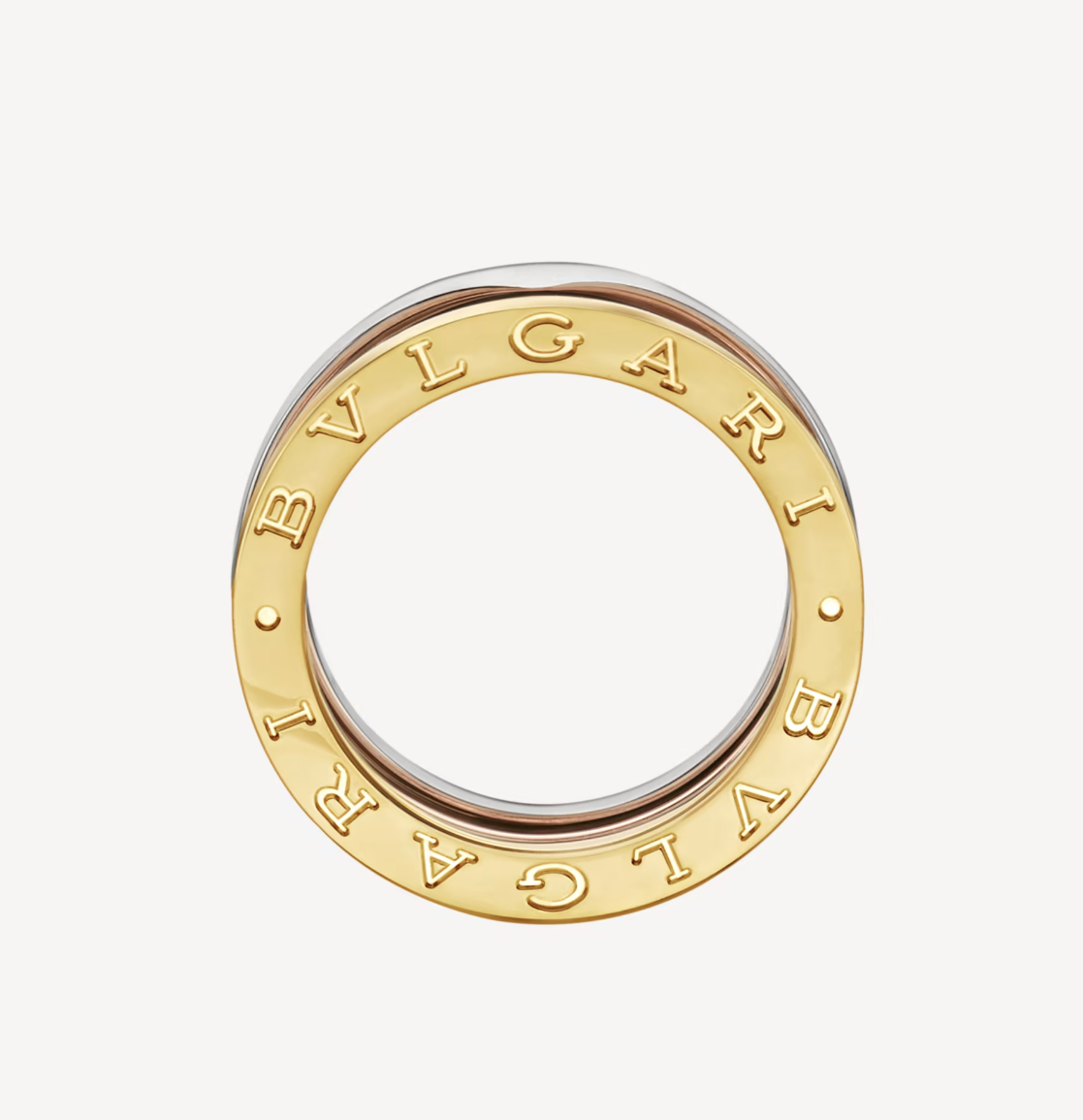 [Revel]ZERO 1 THREE-BAND ROSE WHITE AND YELLOW RING