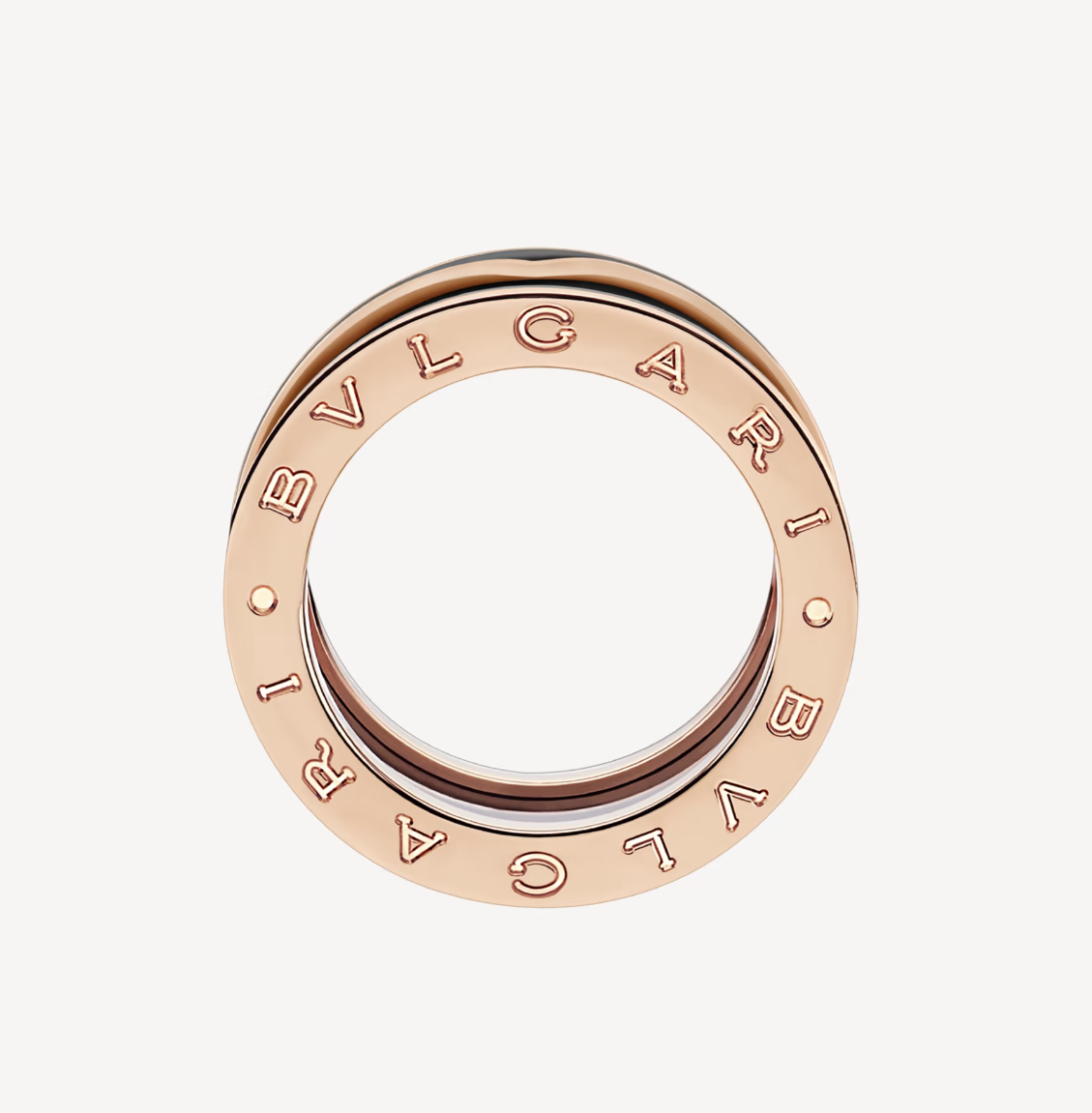 [Revel]ZERO 1 TWO-BAND WITH MATTE BLACK CERAMIC PINK GOLD RING
