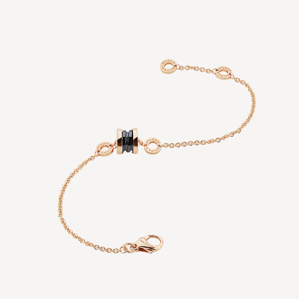 [Revel]ZERO 1 SOFT PINK GOLD AND BLACK CERAMIC BRACELET