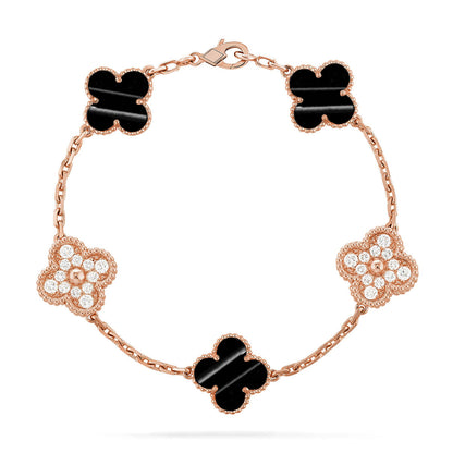 [Revel Jewelry] CLOVER 5 MOTIF PULSAR STONE BRACELET COLLECTION