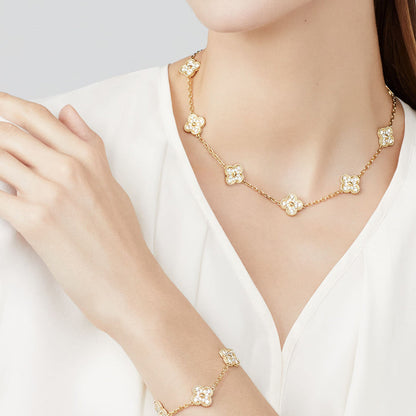 [Revel Jewelry]KLEEBRETT 10 MOTIVE DIAMANT HALSKETTE