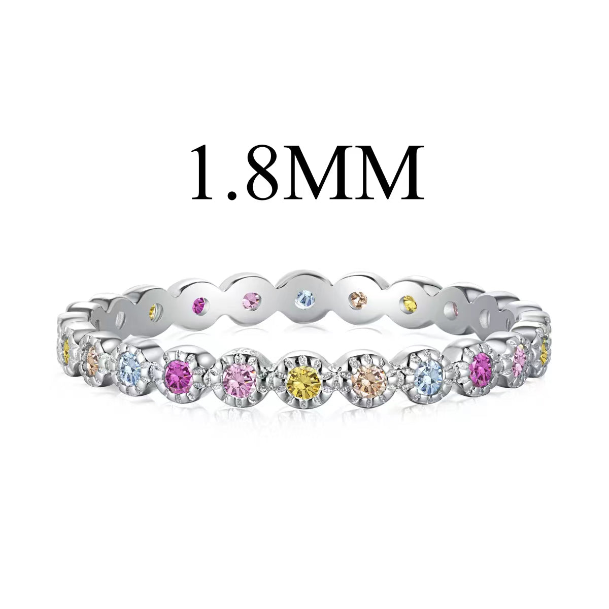 [Revel Jewelry]Unique Scintillating Round Cut Daily Ring