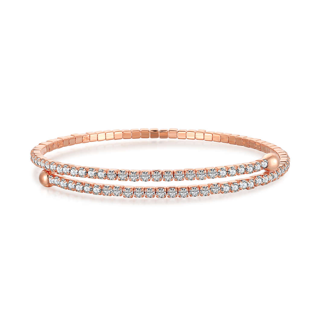 [Revel Jewelry]Row of Diamonds Round Fashion Bracelet