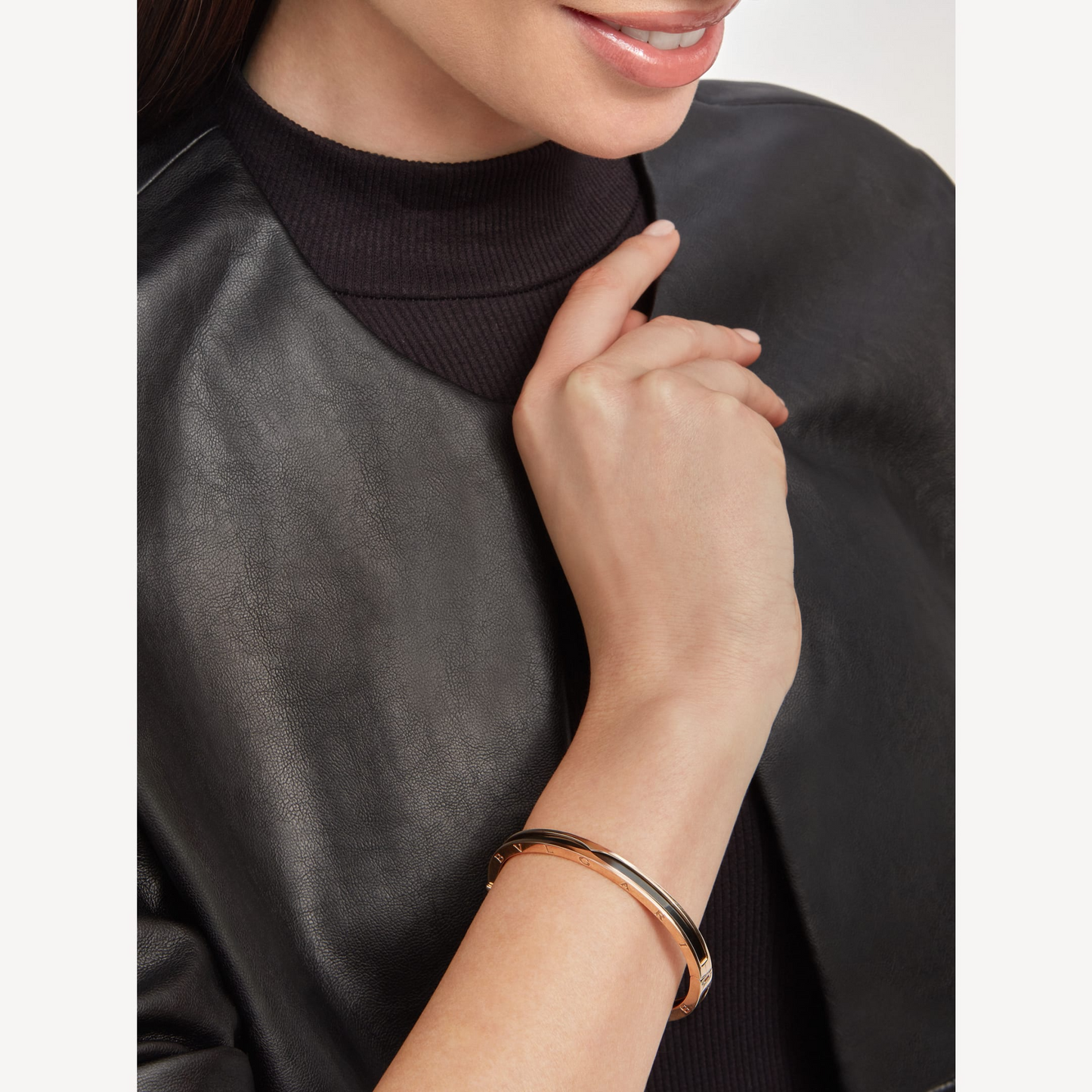 [Revel]ZERO 1 PINK GOLD WITH BLACK CERAMIC BRACELET