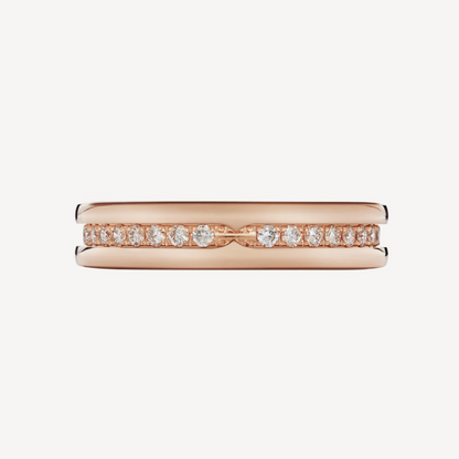 [Revel]ZERO 1 ONE-BAND PAVED DIAMONDS ON THE SPIRAL RING