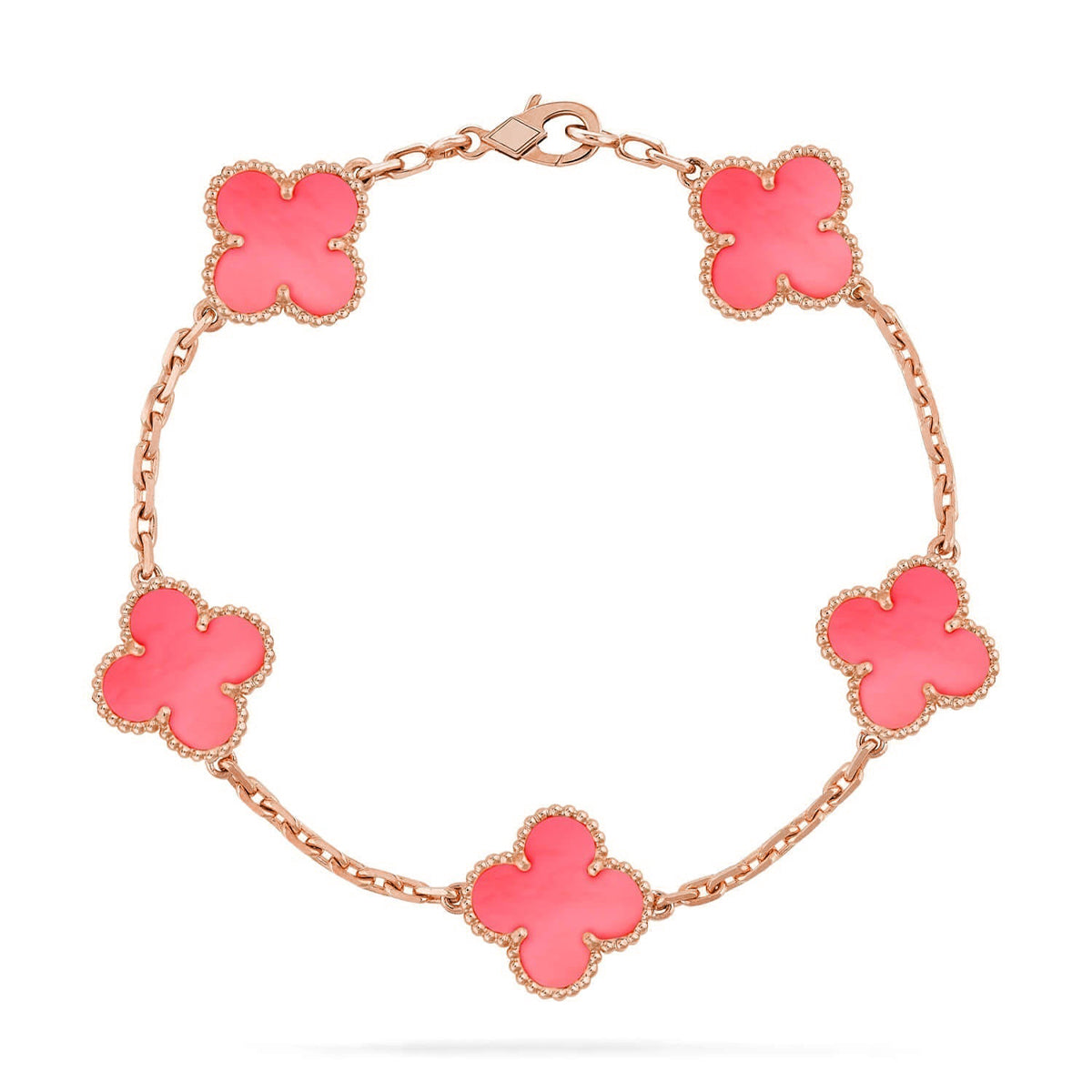 [Revel Jewelry] CLOVER 5 MOTIFS  PINK MOP BRACELET COLLECTION