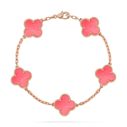 [Revel Jewelry] CLOVER 5 MOTIFS  PINK MOP BRACELET COLLECTION