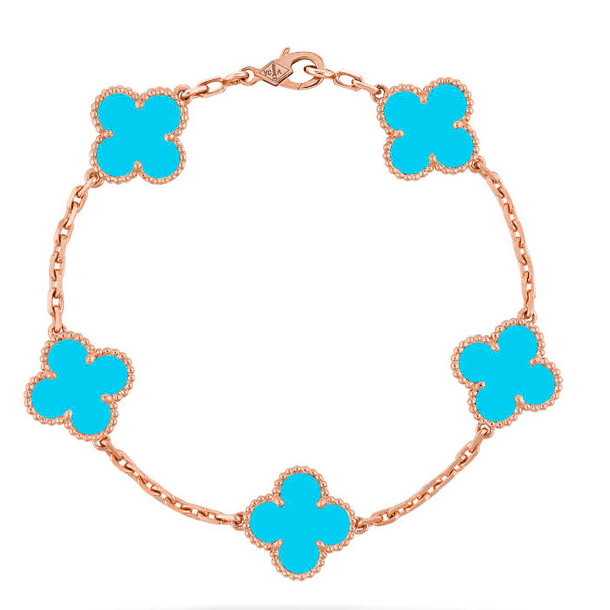 [Revel Jewelry] CLOVER 5 MOTIF TURQUOISE BRACELET COLLECTION
