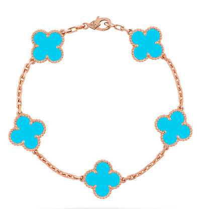 [Revel Jewelry] CLOVER 5 MOTIF TURQUOISE BRACELET COLLECTION