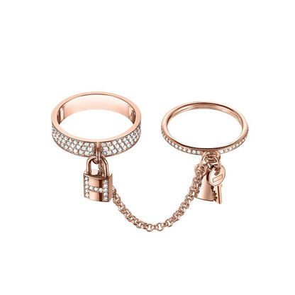 [Revel Jewelry]HM KELLY CLOCHETTE DOUBLE RING IN  WITH DIAMONDS