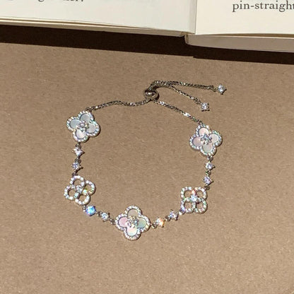 [Revel Jewelry]CLOVER 5 MOTIF PINK BLUE RED WHITE BRACELET