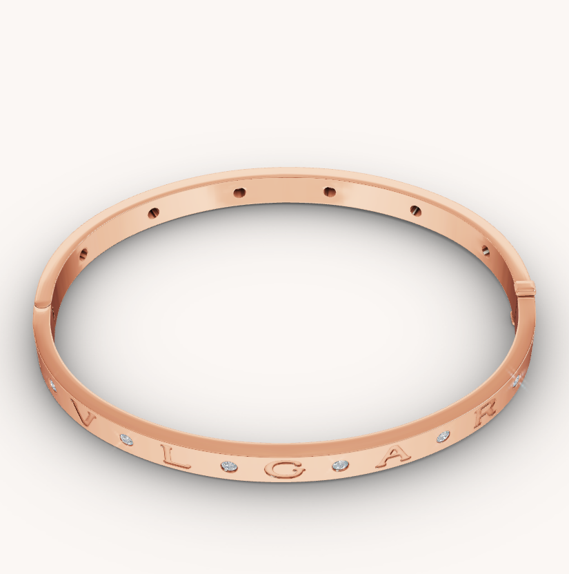 [Revel]ZERO 1 PINK GOLD 12 DIAMONDS BRACELET