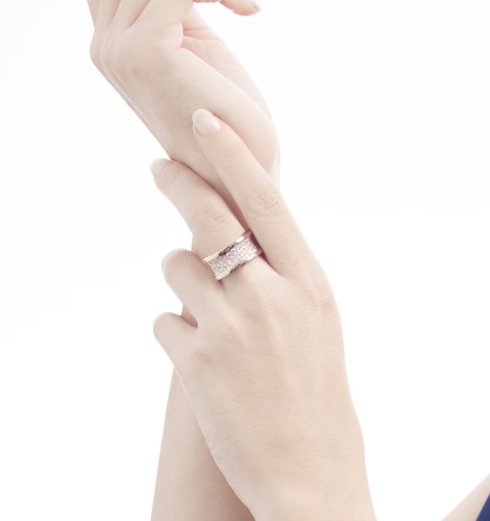 [Revel]ZERO 1 WITH PAVED DIAMONDS ON THE SPIRAL RING