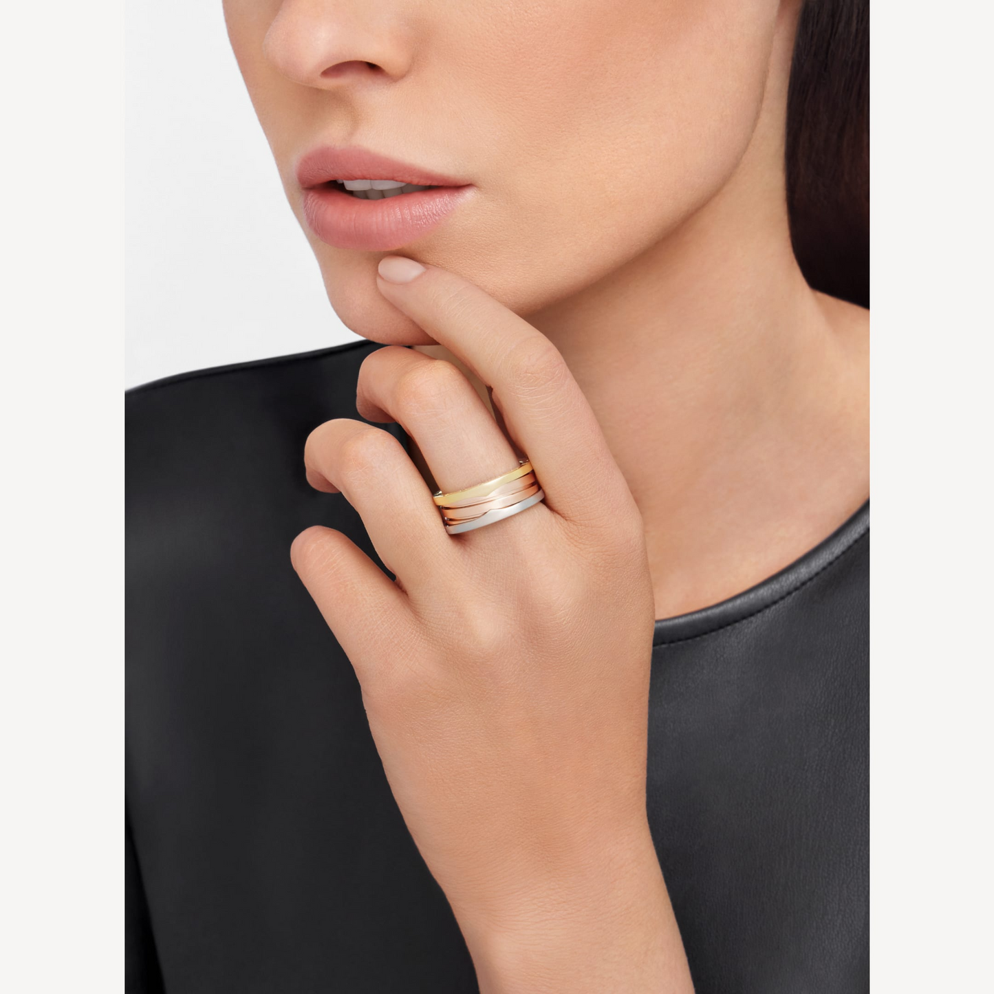 [Revel]ZERO 1 THREE-BAND ROSE WHITE AND YELLOW RING