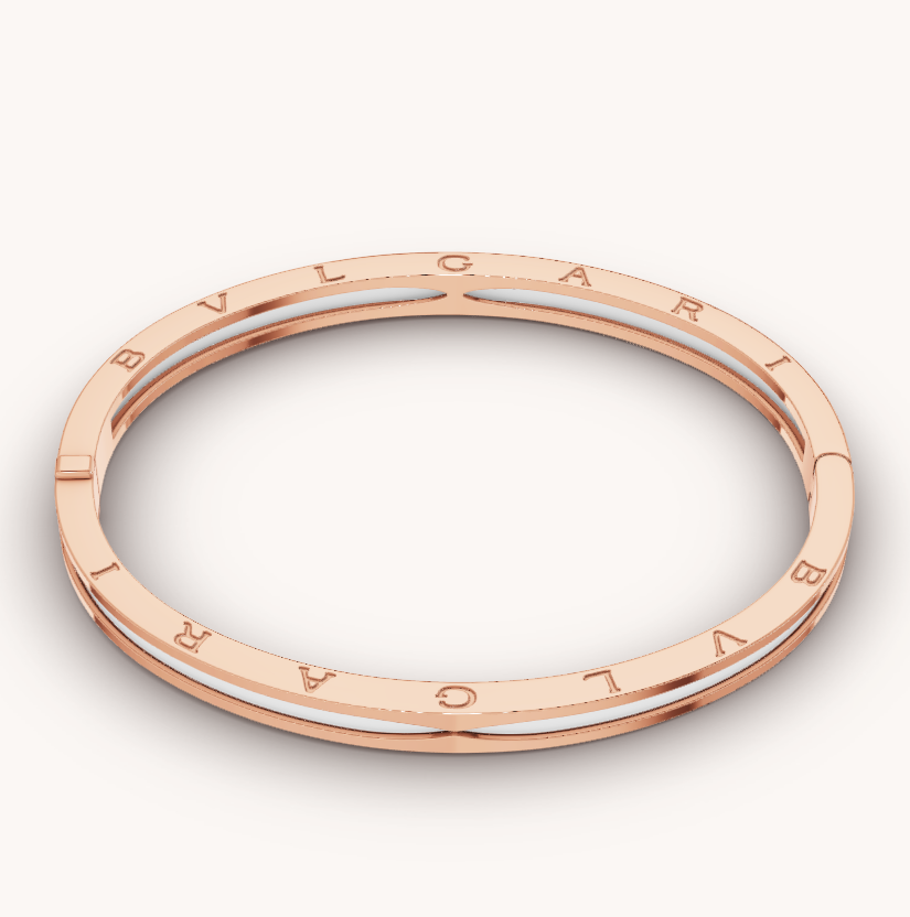 [Revel]ZERO 1 PINK GOLD WITH WHITE CERAMIC BRACELET