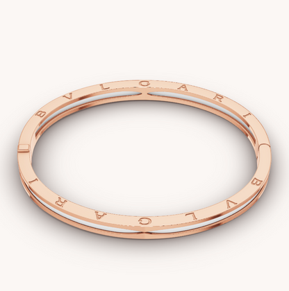 [Revel]ZERO 1 PINK GOLD WITH WHITE CERAMIC BRACELET