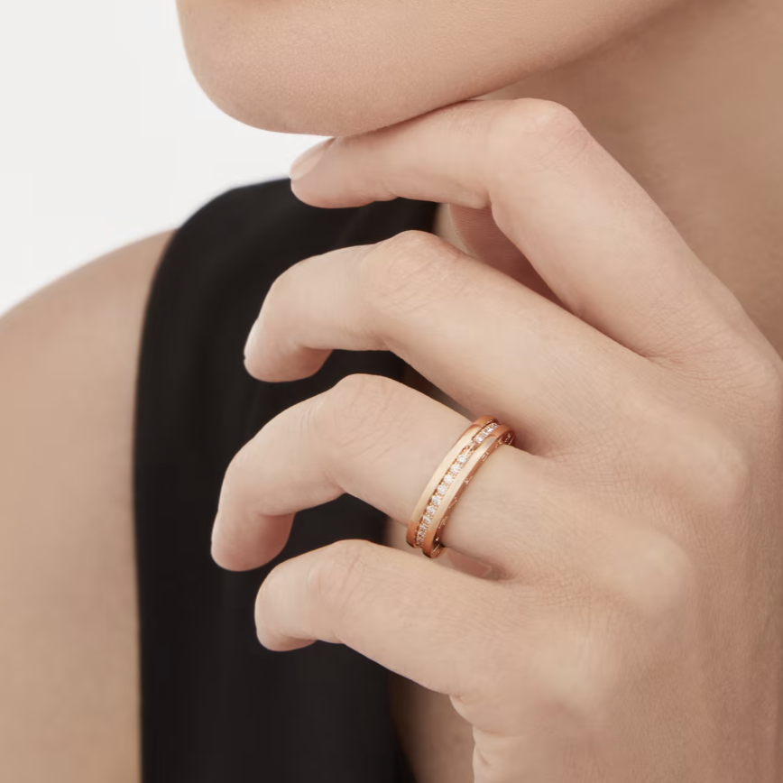 [Revel]ZERO 1 ONE-BAND PAVED DIAMONDS ON THE SPIRAL RING