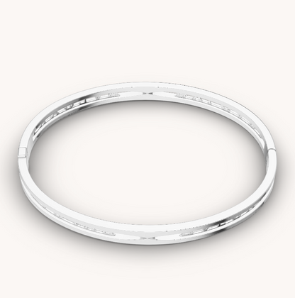 [Revel]ZERO 1 SPIRAL LOGO SILVER BRACELET