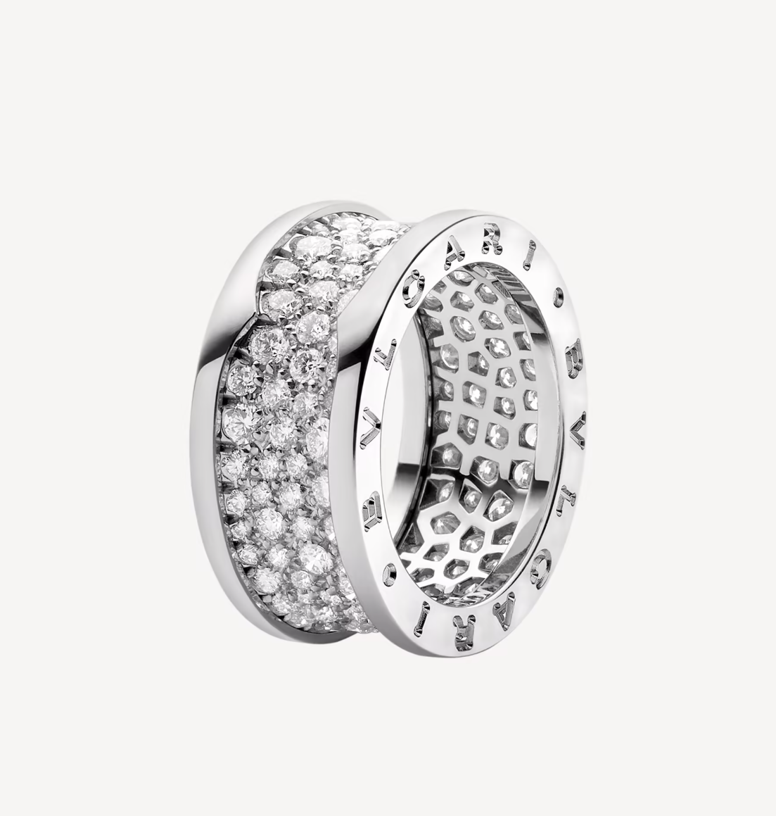 [Revel]ZERO 1 WITH PAVED DIAMONDS ON THE SPIRAL RING