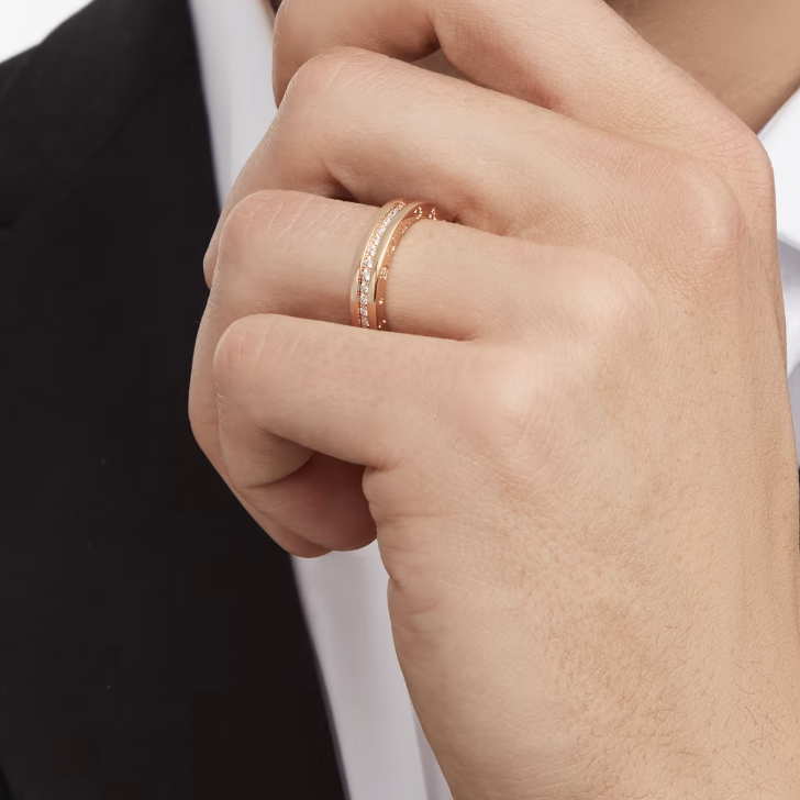 [Revel]ZERO 1 ONE-BAND PAVED DIAMONDS ON THE SPIRAL RING