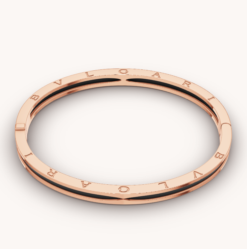 [Revel]ZERO 1 PINK GOLD WITH BLACK CERAMIC BRACELET