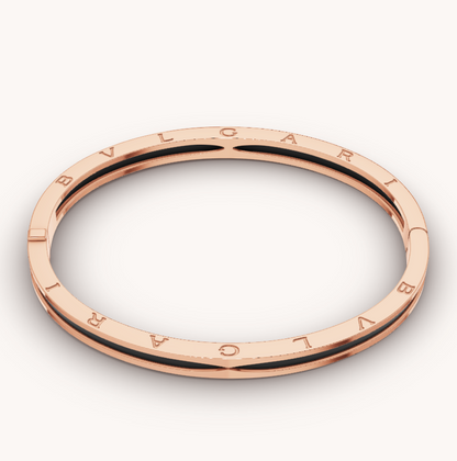 [Revel]ZERO 1 PINK GOLD WITH BLACK CERAMIC BRACELET