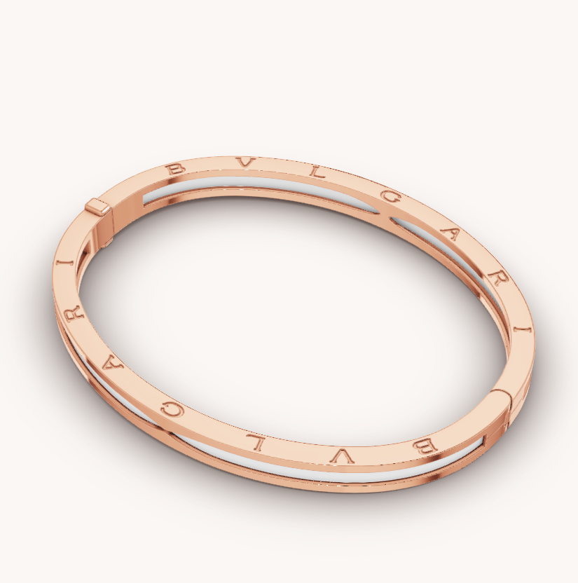 [Revel]ZERO 1 PINK GOLD WITH WHITE CERAMIC BRACELET